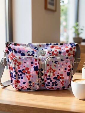 🔥🔥🆕KIPLING CROSSBODY BAG /SIDNEY DOTTY SPLASH